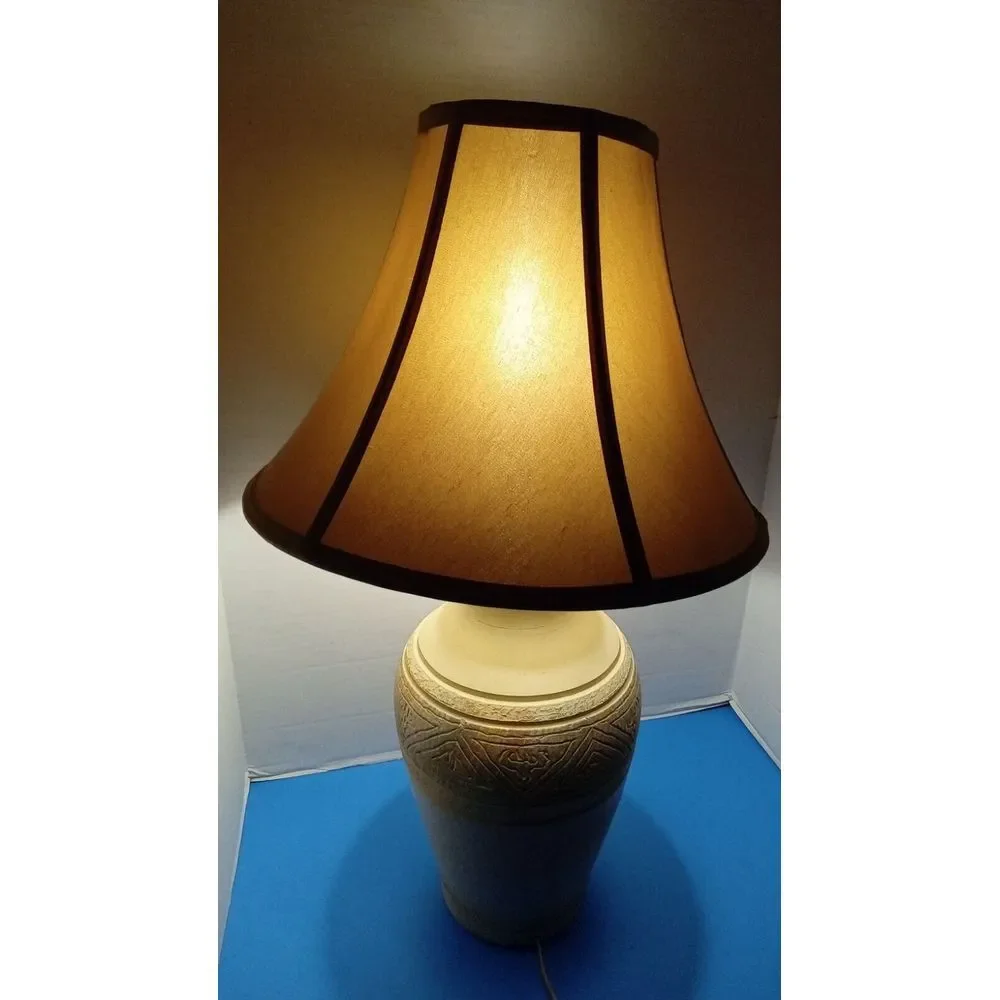 Vintage Style‎ Table Lamp Textured Ceramic Vase Shape Accent Lighting